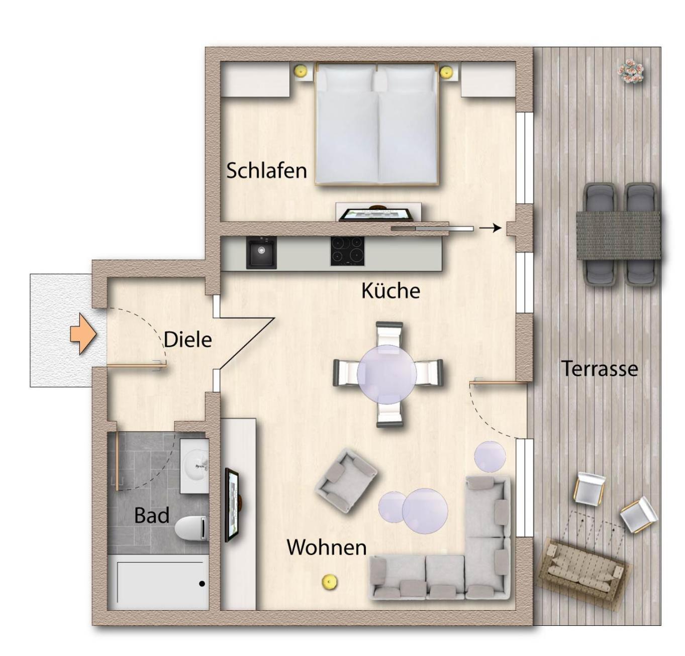 Ferienwohnung Fördeferien Bockholmwik Munkbrarup Exterior foto